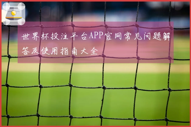 世界杯投注平台APP官网常见问题解答及使用指南大全